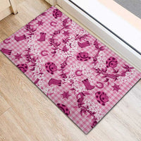 Mokihana Maile Ilima Leis Paniolo Palaka Rubber Doormat Hawaiian Omaomo Ulaula Spirit LT9 - Polynesian Pride