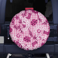 Mokihana Maile Ilima Leis Paniolo Palaka Spare Tire Cover Hawaiian Omaomo Ulaula Spirit LT9 No hole Pink - Polynesian Pride