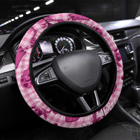 Mokihana Maile Ilima Leis Paniolo Palaka Steering Wheel Cover Hawaiian Omaomo Ulaula Spirit LT9 Universal Fit Pink - Polynesian Pride