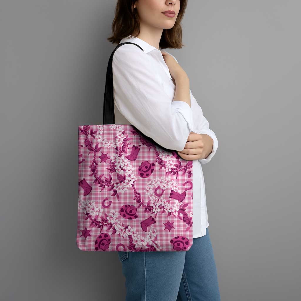 Mokihana Maile Ilima Leis Paniolo Palaka Tote Bag Hawaiian Omaomo Ulaula Spirit LT9 - Polynesian Pride