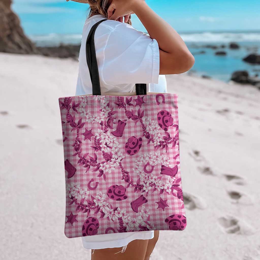 Mokihana Maile Ilima Leis Paniolo Palaka Tote Bag Hawaiian Omaomo Ulaula Spirit LT9 - Polynesian Pride