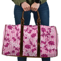 Mokihana Maile Ilima Leis Paniolo Palaka Travel Bag Hawaiian Omaomo Ulaula Spirit LT9 Pink - Polynesian Pride