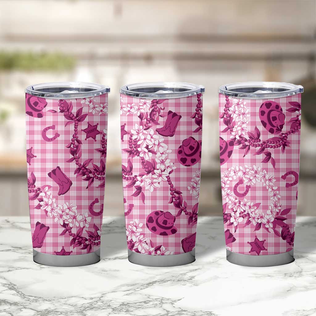 Mokihana Maile Ilima Leis Paniolo Palaka Tumbler Cup Hawaiian Omaomo Ulaula Spirit LT9 - Polynesian Pride