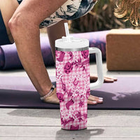 Mokihana Maile Ilima Leis Paniolo Palaka Tumbler With Handle Hawaiian Omaomo Ulaula Spirit LT9 - Polynesian Pride