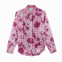 Mokihana Maile Ilima Leis Paniolo Palaka Women Casual Shirt Hawaiian Omaomo Ulaula Spirit - Polynesian Pride