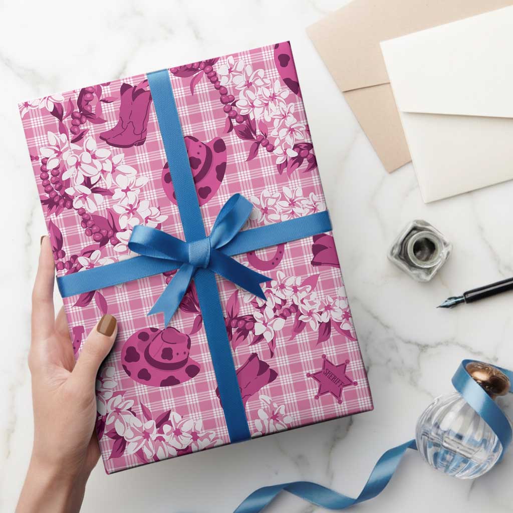 Mokihana Maile Ilima Leis Paniolo Palaka Wrapping Paper Hawaiian Omaomo Ulaula Spirit LT9 - Polynesian Pride
