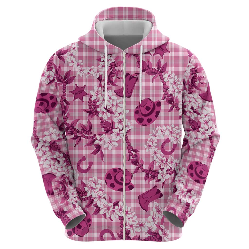 Mokihana Maile Ilima Leis Paniolo Palaka Zip Hoodie Hawaiian Omaomo Ulaula Spirit LT9 - Polynesian Pride