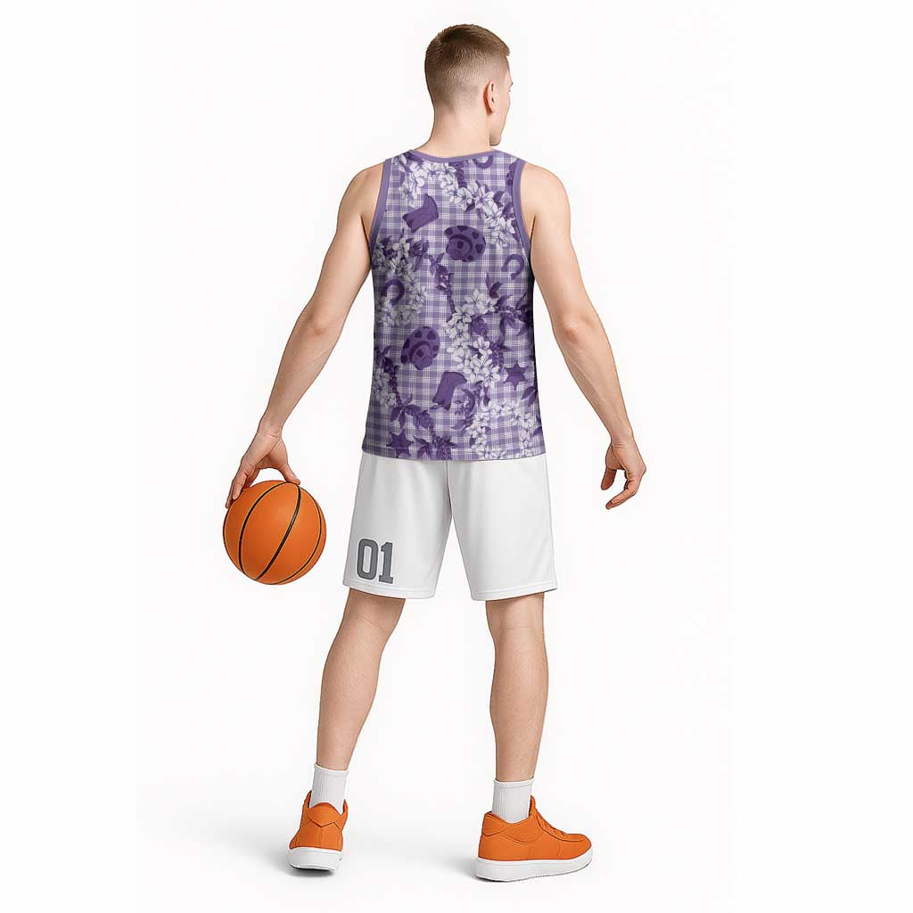 Mokihana Maile Ilima Leis Paniolo Palaka Basketball Jersey Hawaiian Poni Spirit LT9 - Polynesian Pride