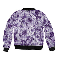 Mokihana Maile Ilima Leis Paniolo Palaka Bomber Jacket Hawaiian Poni Spirit LT9 - Polynesian Pride