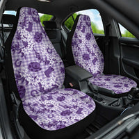 Mokihana Maile Ilima Leis Paniolo Palaka Car Seat Cover Hawaiian Poni Spirit LT9 One Size Purple - Polynesian Pride