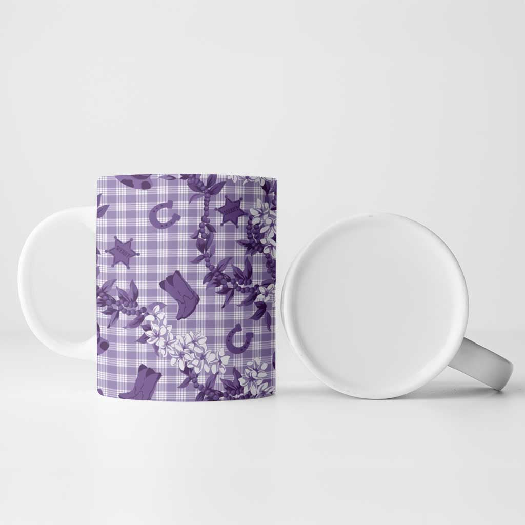 Mokihana Maile Ilima Leis Paniolo Palaka Ceramic Mug Hawaiian Poni Spirit - Polynesian Pride