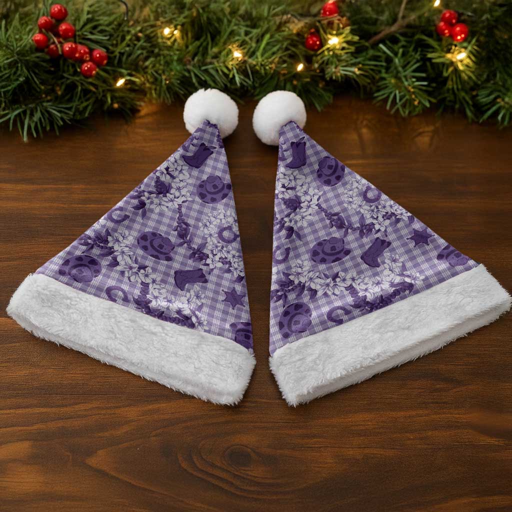 Mokihana Maile Ilima Leis Paniolo Palaka Christmas Santa Hat Hawaiian Poni Spirit LT9 - Polynesian Pride