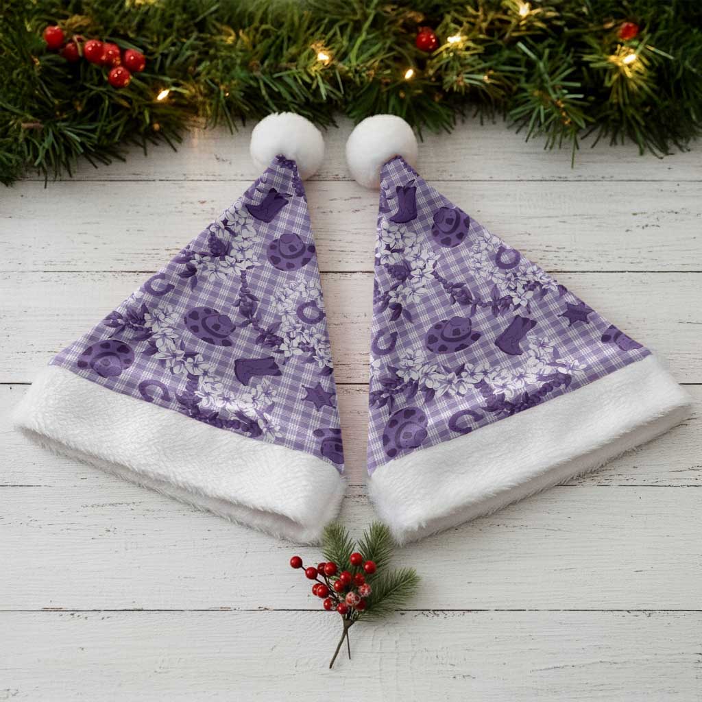 Mokihana Maile Ilima Leis Paniolo Palaka Christmas Santa Hat Hawaiian Poni Spirit LT9 - Polynesian Pride