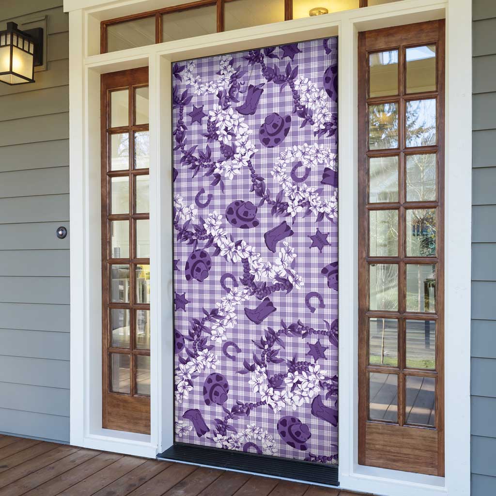 Mokihana Maile Ilima Leis Paniolo Palaka Door Cover Hawaiian Poni Spirit LT9 - Polynesian Pride