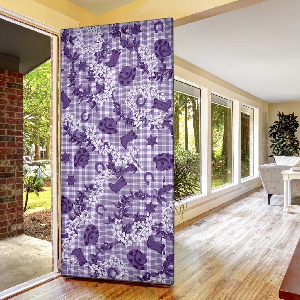 Mokihana Maile Ilima Leis Paniolo Palaka Door Cover Hawaiian Poni Spirit LT9 - Polynesian Pride