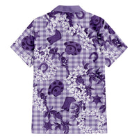 Mokihana Maile Ilima Leis Paniolo Palaka Family Matching Short Sleeve Bodycon Dress and Hawaiian Shirt Hawaiian Poni Spirit LT9 - Polynesian Pride