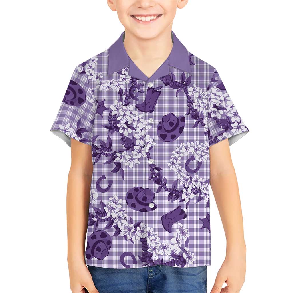Mokihana Maile Ilima Leis Paniolo Palaka Family Matching Short Sleeve Bodycon Dress and Hawaiian Shirt Hawaiian Poni Spirit LT9 - Polynesian Pride