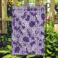 Mokihana Maile Ilima Leis Paniolo Palaka Garden Flag Hawaiian Poni Spirit LT9 Garden Flag Purple - Polynesian Pride