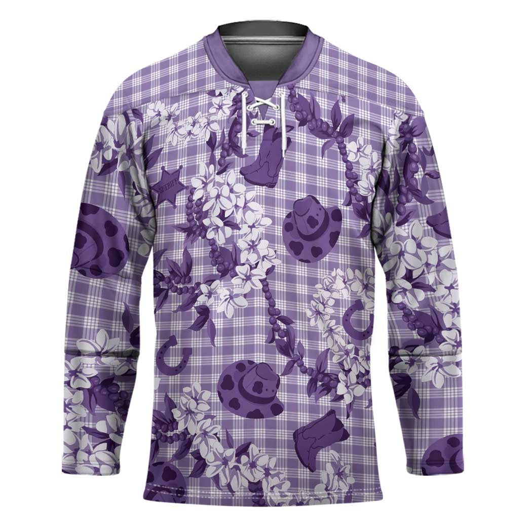 Mokihana Maile Ilima Leis Paniolo Palaka Hockey Jersey Hawaiian Poni Spirit - Polynesian Pride