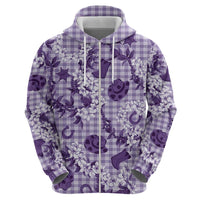 Mokihana Maile Ilima Leis - Paniolo Palaka Hoodie - Hawaiian Poni Spirit LT9 - Polynesian Pride