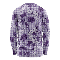 Mokihana Maile Ilima Leis Paniolo Palaka Long Sleeve Shirt Hawaiian Poni Spirit LT9 - Polynesian Pride