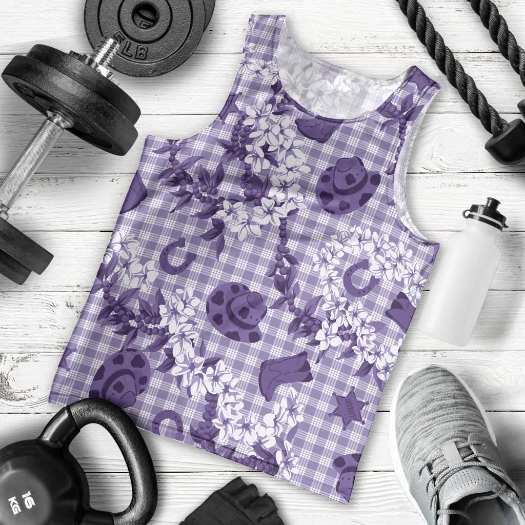 Mokihana Maile Ilima Leis Paniolo Palaka Men Tank Top Hawaiian Poni Spirit LT9 - Polynesian Pride