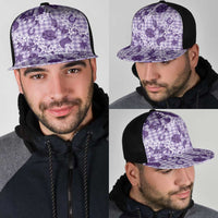 Mokihana Maile Ilima Leis Paniolo Palaka Mesh Trucker Cap Hawaiian Poni Spirit - Polynesian Pride
