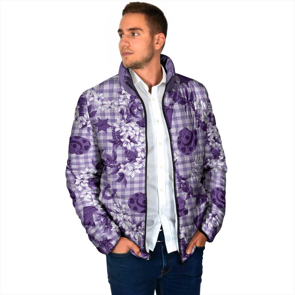 Mokihana Maile Ilima Leis Paniolo Palaka Padded Jacket Hawaiian Poni Spirit - Polynesian Pride