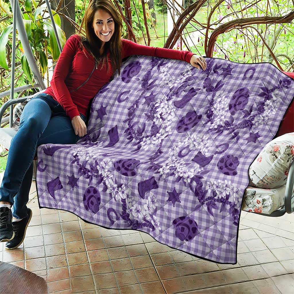 Mokihana Maile Ilima Leis Paniolo Palaka Quilt Hawaiian Poni Spirit - Polynesian Pride