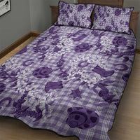 Mokihana Maile Ilima Leis Paniolo Palaka Quilt Bed Set Hawaiian Poni Spirit - Polynesian Pride