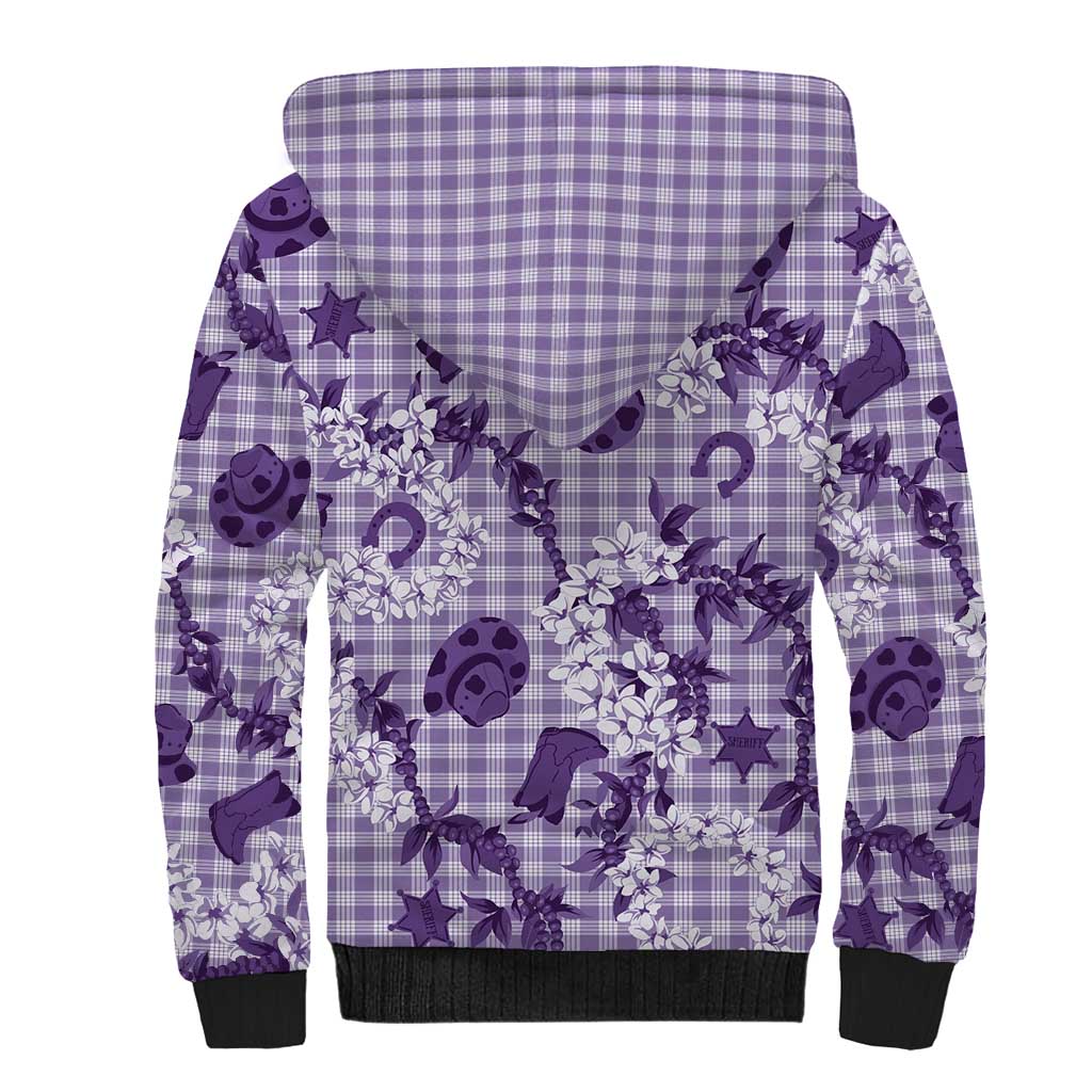 Mokihana Maile Ilima Leis Paniolo Palaka Sherpa Hoodie Hawaiian Poni Spirit LT9 - Polynesian Pride