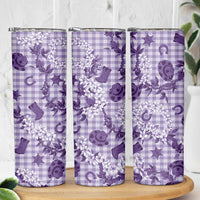 Mokihana Maile Ilima Leis Paniolo Palaka Skinny Tumbler Hawaiian Poni Spirit LT9 - Polynesian Pride
