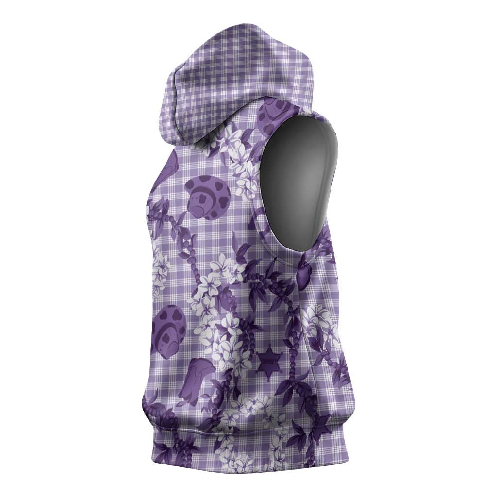 Mokihana Maile Ilima Leis Paniolo Palaka Sleeveless Hoodie Hawaiian Poni Spirit LT9 - Polynesian Pride