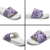Mokihana Maile Ilima Leis Paniolo Palaka Slide Sandals Hawaiian Poni Spirit - Polynesian Pride