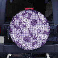Mokihana Maile Ilima Leis Paniolo Palaka Spare Tire Cover Hawaiian Poni Spirit LT9 No hole Purple - Polynesian Pride