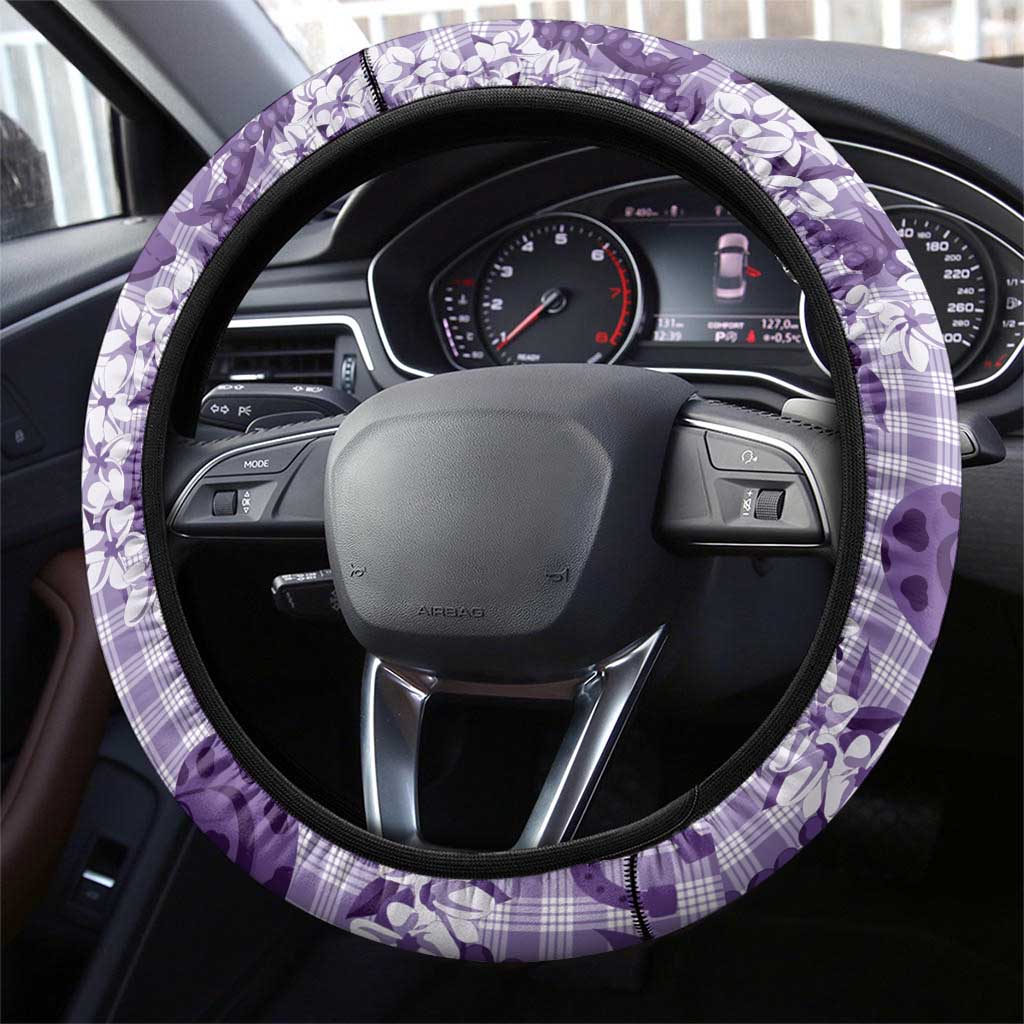 Mokihana Maile Ilima Leis Paniolo Palaka Steering Wheel Cover Hawaiian Poni Spirit LT9 - Polynesian Pride