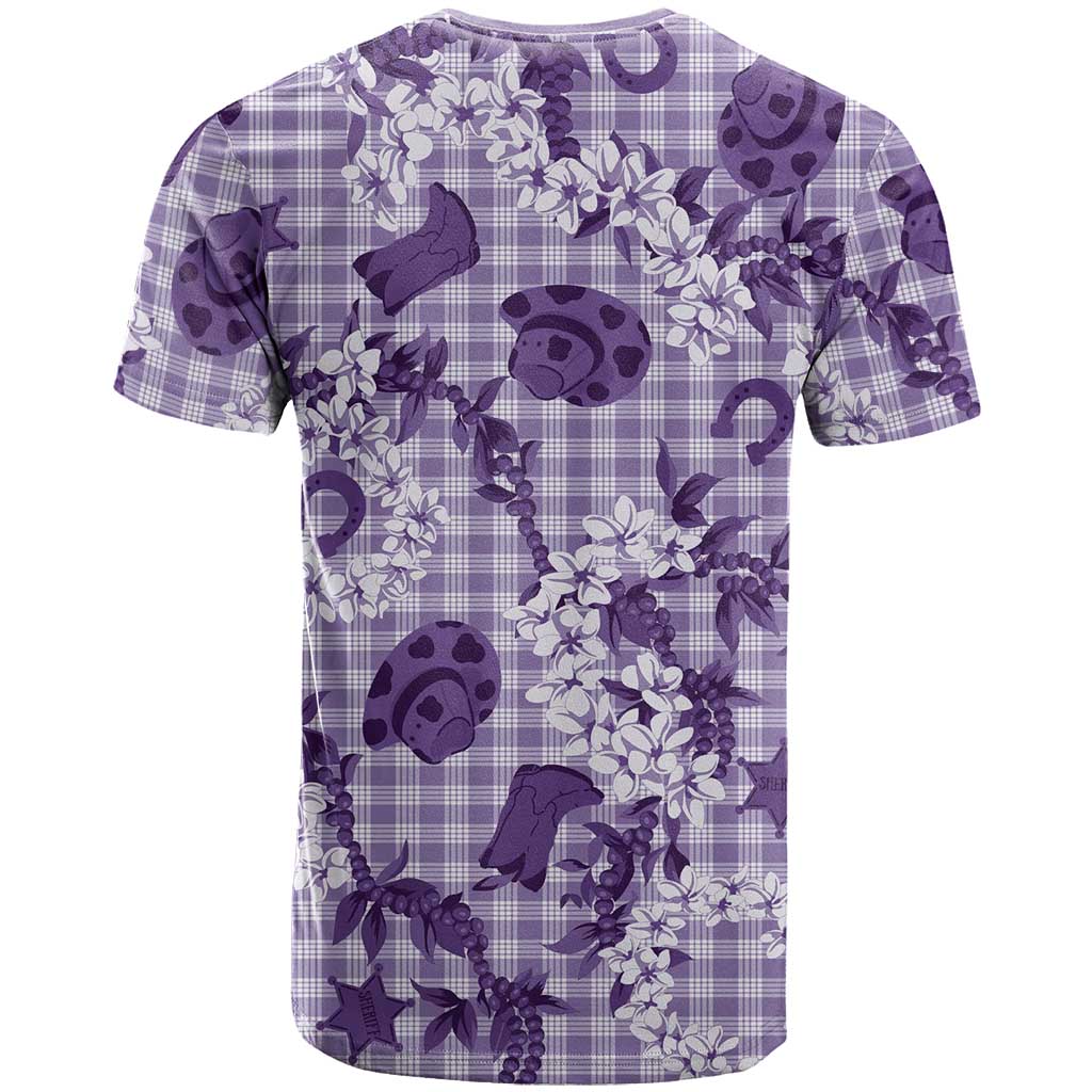 Mokihana Maile Ilima Leis Paniolo Palaka T Shirt Hawaiian Poni Spirit LT9 - Polynesian Pride