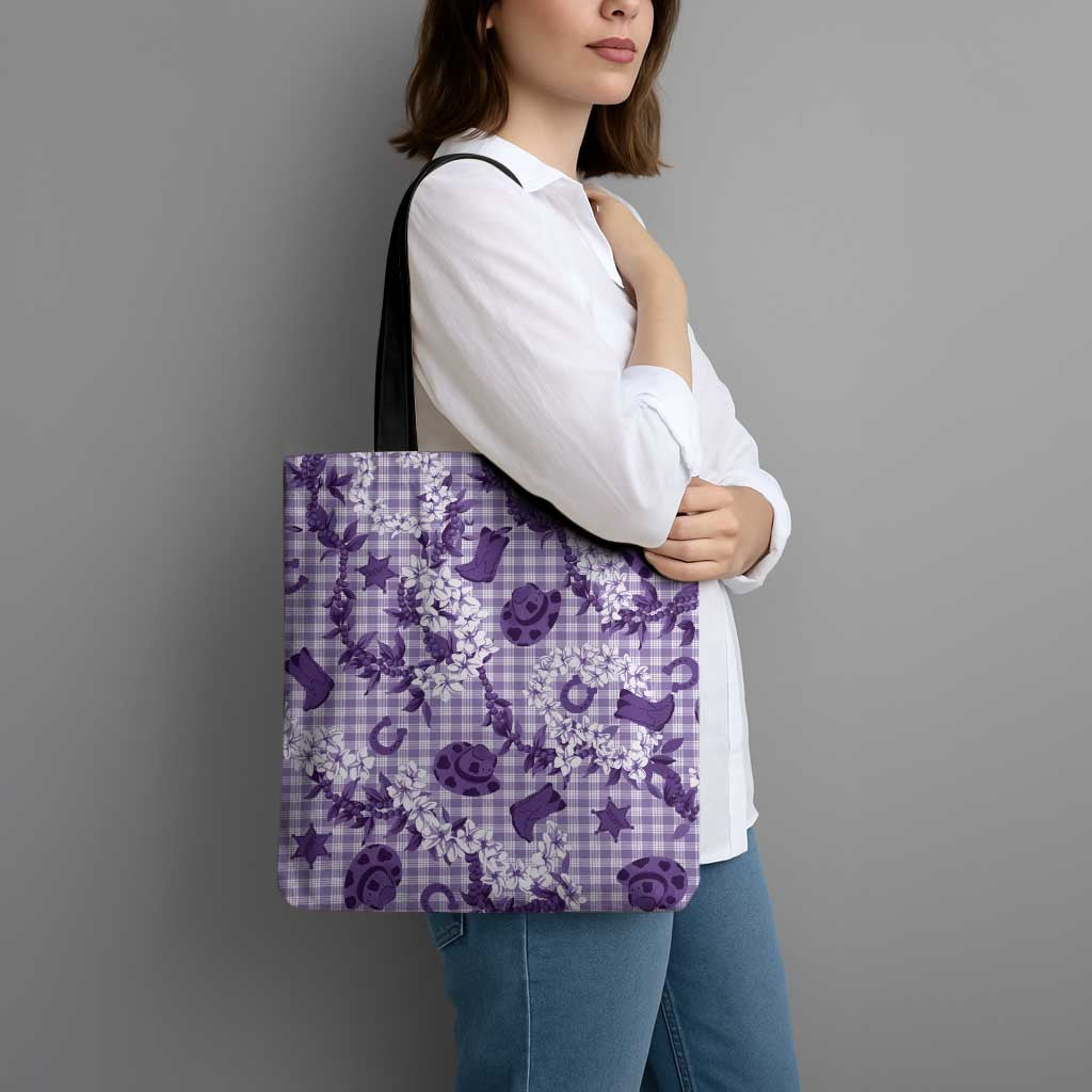 Mokihana Maile Ilima Leis Paniolo Palaka Tote Bag Hawaiian Poni Spirit LT9 - Polynesian Pride