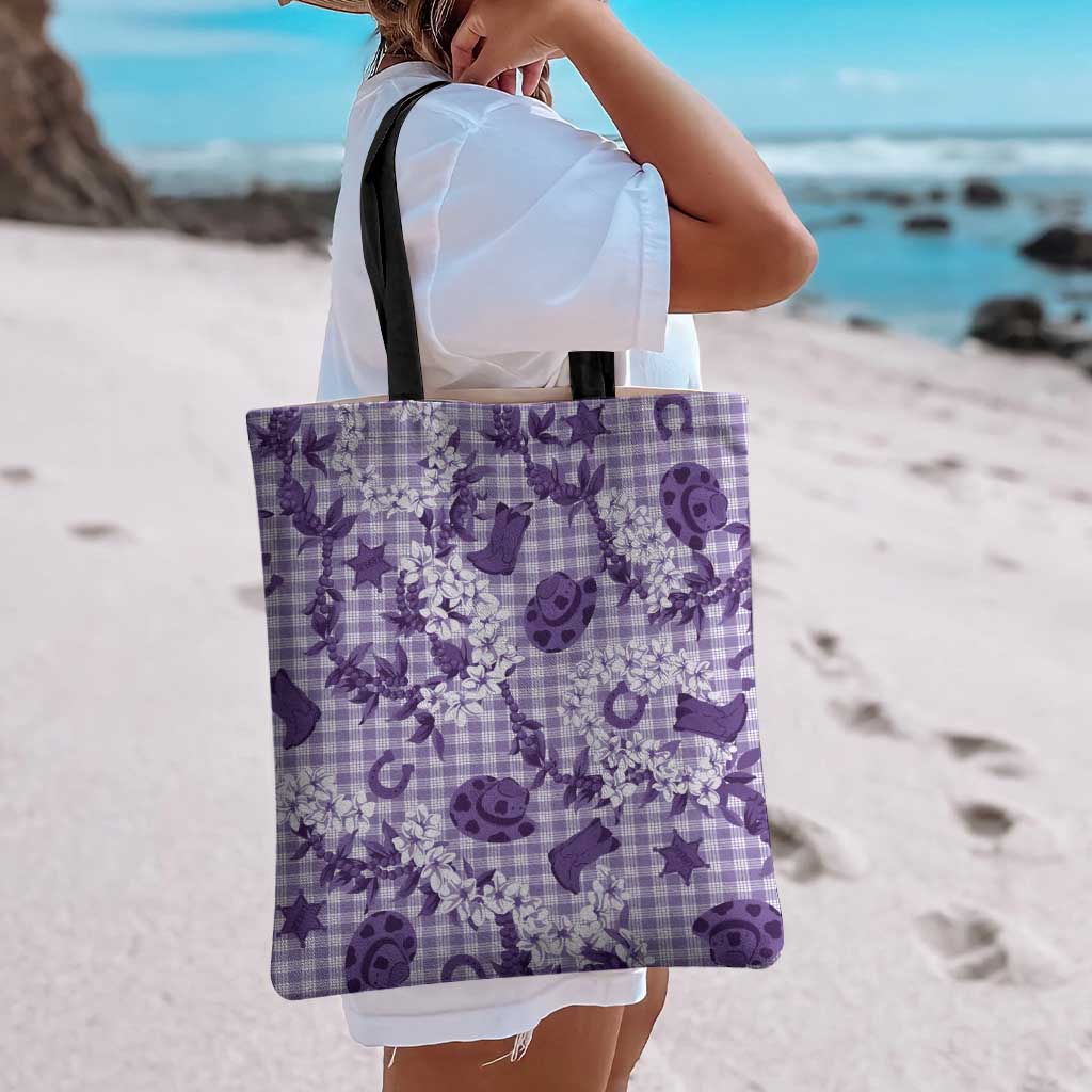 Mokihana Maile Ilima Leis Paniolo Palaka Tote Bag Hawaiian Poni Spirit LT9 - Polynesian Pride