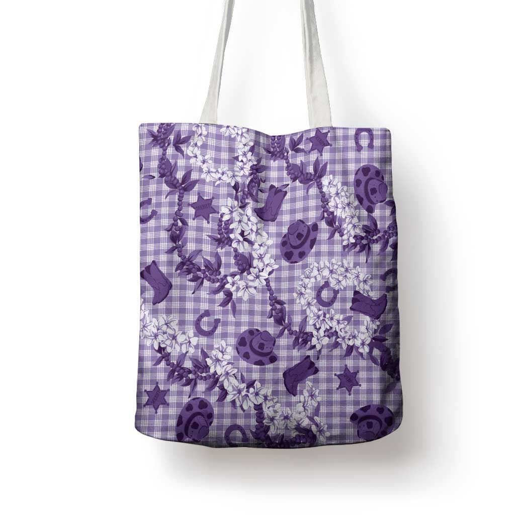 Mokihana Maile Ilima Leis Paniolo Palaka Tote Bag Hawaiian Poni Spirit LT9 - Polynesian Pride