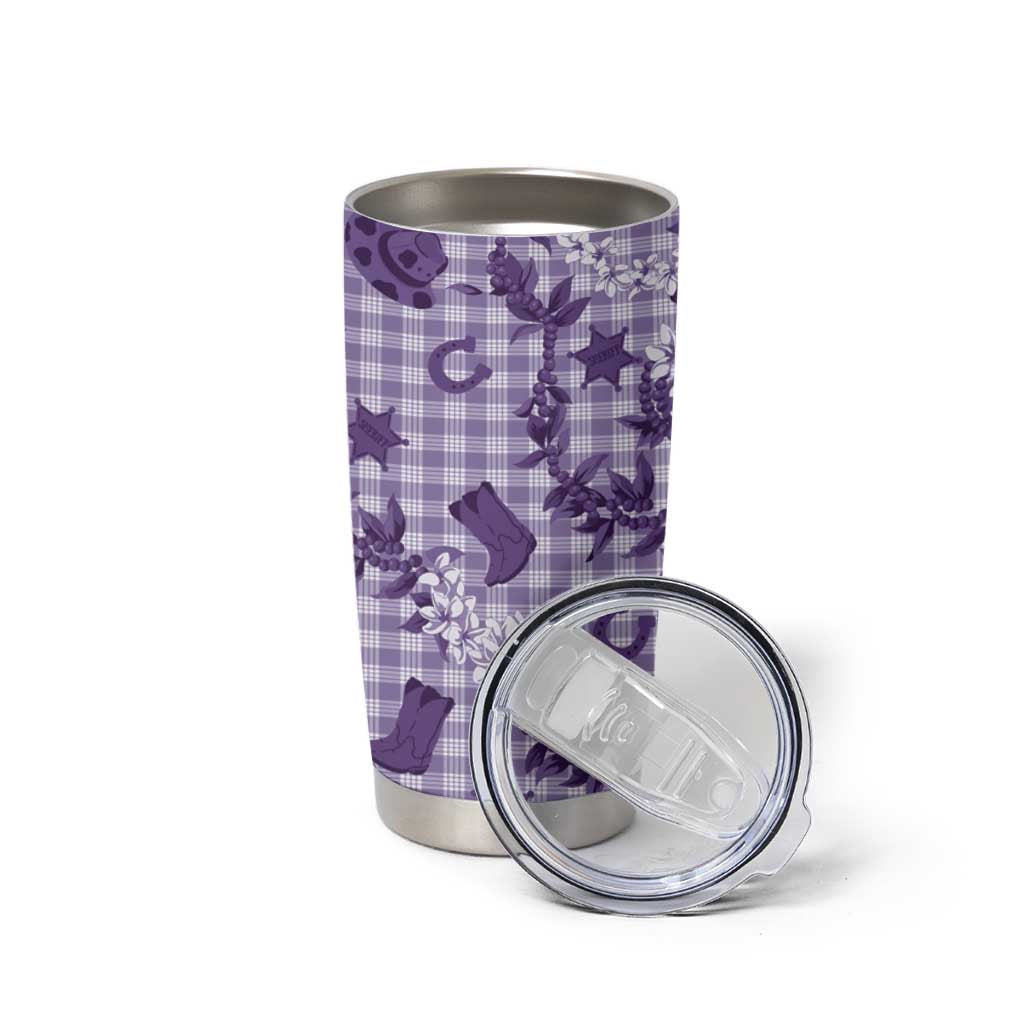 Mokihana Maile Ilima Leis Paniolo Palaka Tumbler Cup Hawaiian Poni Spirit LT9 - Polynesian Pride