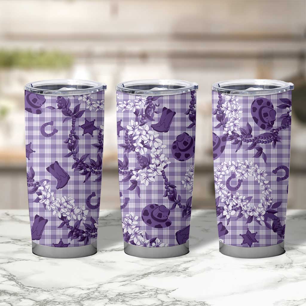 Mokihana Maile Ilima Leis Paniolo Palaka Tumbler Cup Hawaiian Poni Spirit LT9 - Polynesian Pride