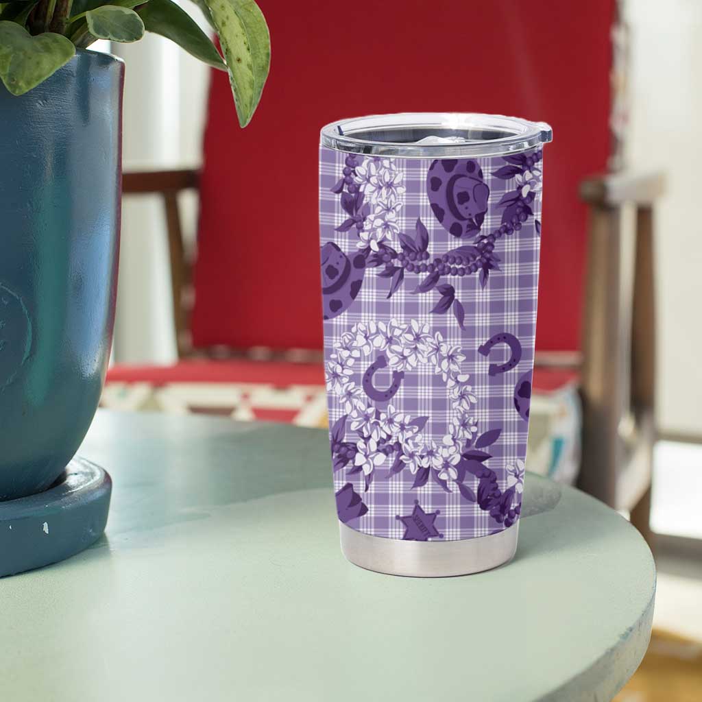 Mokihana Maile Ilima Leis Paniolo Palaka Tumbler Cup Hawaiian Poni Spirit LT9 - Polynesian Pride