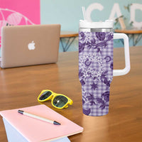 Mokihana Maile Ilima Leis Paniolo Palaka Tumbler With Handle Hawaiian Poni Spirit LT9 - Polynesian Pride