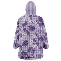 Mokihana Maile Ilima Leis Paniolo Palaka Wearable Blanket Hoodie Hawaiian Poni Spirit LT9 - Polynesian Pride