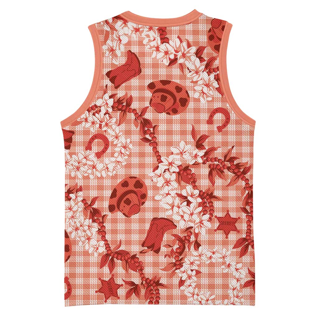 Mokihana Maile Ilima Leis Paniolo Palaka Basketball Jersey Hawaiian Ulaula Spirit LT9 - Polynesian Pride
