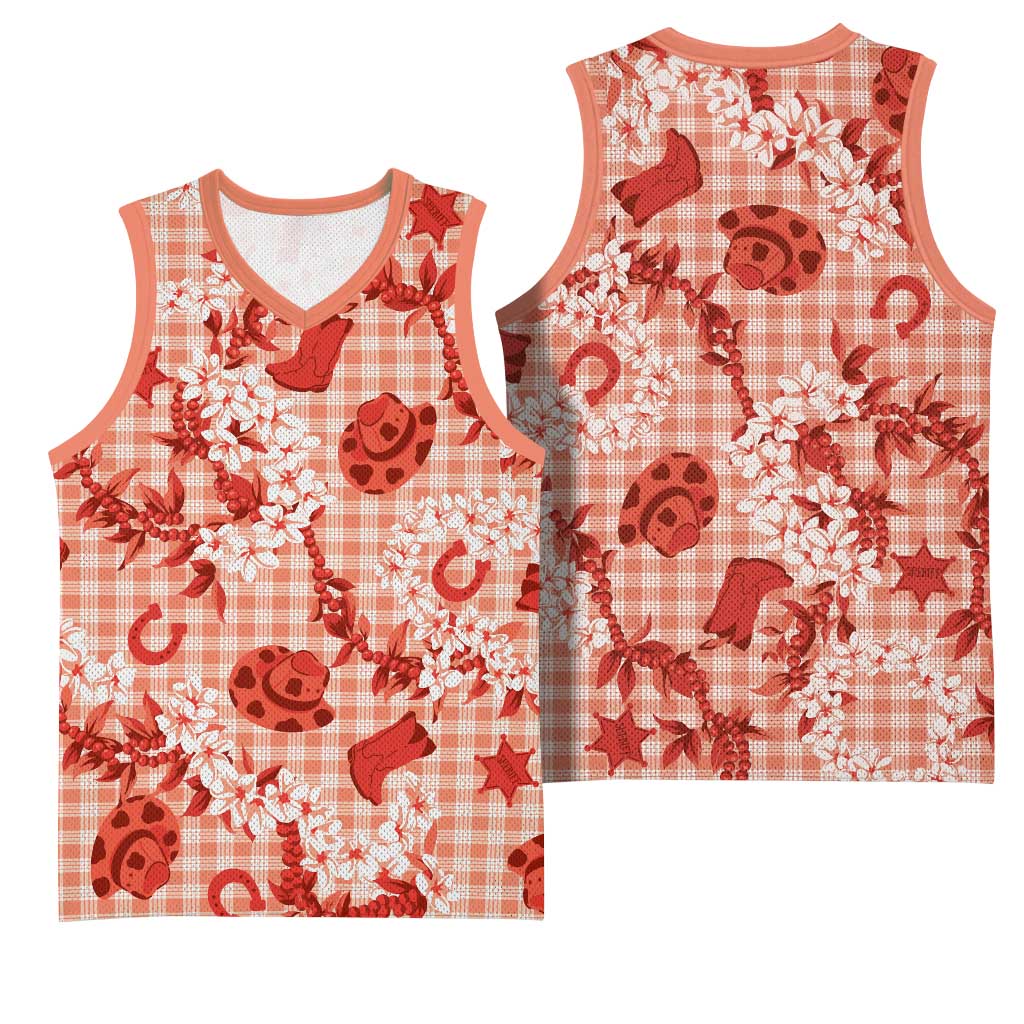 Mokihana Maile Ilima Leis Paniolo Palaka Basketball Jersey Hawaiian Ulaula Spirit LT9 - Polynesian Pride