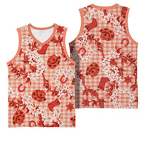 Mokihana Maile Ilima Leis Paniolo Palaka Basketball Jersey Hawaiian Ulaula Spirit LT9 - Polynesian Pride