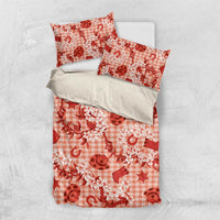 Mokihana Maile Ilima Leis Paniolo Palaka Bedding Set Hawaiian Ulaula Spirit - Polynesian Pride