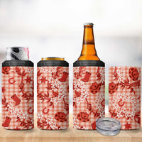 Mokihana Maile Ilima Leis Paniolo Palaka 4 in 1 Can Cooler Tumbler Hawaiian Ulaula Spirit LT9 - Polynesian Pride